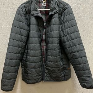 Voyager Gray puffer fleece jacket size M